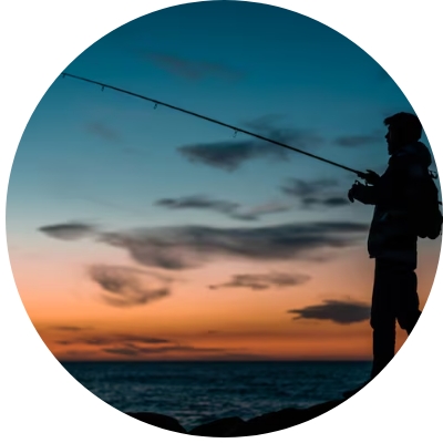 Twilight fishing at Myka's Viswam Resorts