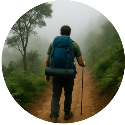 Riverside trek near Nagarjuna Sagar